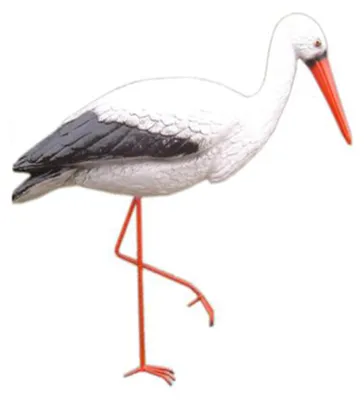 Image de Cigogne Statue décorative Jardin Statues 150cm Grandeur nature Figure Platik