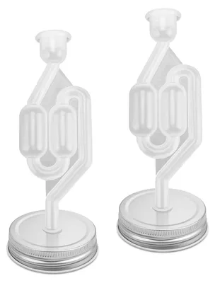 Fermentationsröhrchen-Set, 2 Stück, mit Deckel, für Sauerkraut & Kimchi