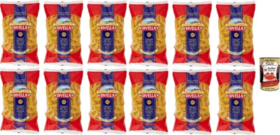 Produktbild von Divella Pasta 100% Italienisch Penne Candela 29, Nudeln aus Hartweizengrieß, Kochen 11 Minuten 12x 500g + Italian Gourmet polpa 400g