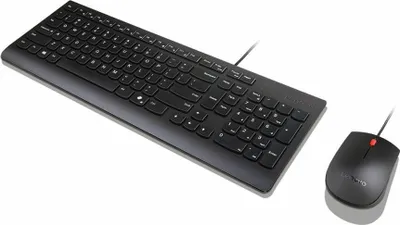 Produktbild von Lenovo 4X31R64420, Volle Größe (100%), Kabelgebunden, USB, Schwarz, Maus enthalten