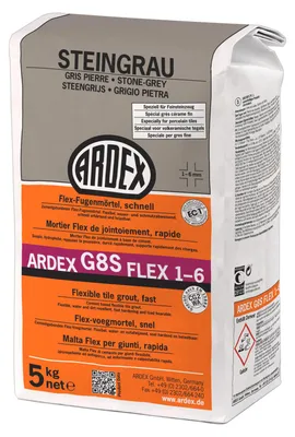 Produktbild von ARDEX G8S Flex-Fugenmörtel Steingrau 5kg Beutel