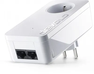 Produktbild von Devolo dLAN 550 duo+, 500 Mbit/s, IEEE 802.3, IEEE 802.3ab, IEEE 802.3u, IEEE 802.3x, Schnelles Ethernet, 10,100 Mbit/s, 1024-QAM, 256-QAM, 4096-QAM, 64-QAM, BPSK, OFDM, QPSK, 128-bit AES