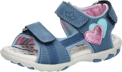 Produktbild von Lico Mädchen Klett Sandale blau mit Herzchen 28