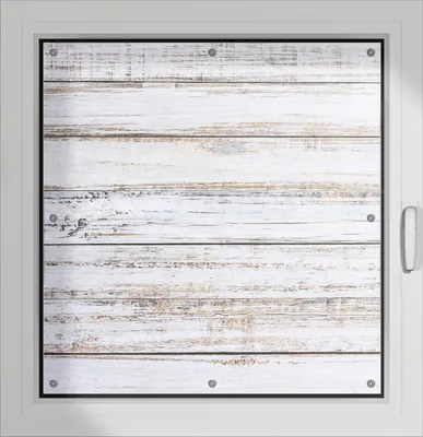 Produktbild von Wallario Lichtschutzbild, Dekorativer Sichtschutz Sonnenschutz 96 x 100 cm mit Motiv: Helle Holzstruktur - Muster - Alter Dielenfußboden - Verdunklung ohne Bohren
