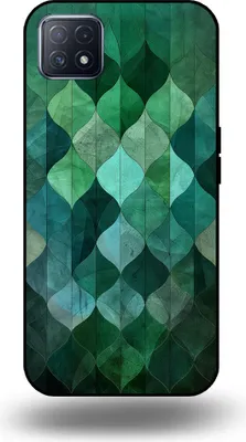 Zdjęcie produktu dla Smartphonica Etui na telefon pasujące do OPPO A53 5G / A72 5G / A73 5G z nadrukiem zielonych liści - Etui z TPU z zielonym wzorem liści - Zielony