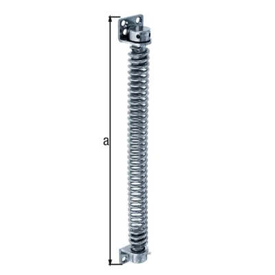 Produktbild von Alberts Torfeder | zum Anschrauben | galvanisch blau verzinkt | Länge 280 mm - Nr. 204808