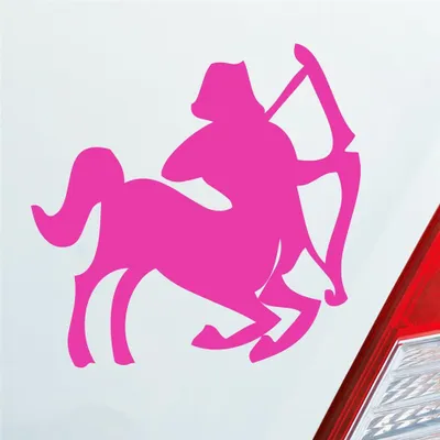 Produktbild von Auto Aufkleber Sternzeichen Schütze PKW Car KFZ Roller 10x10 cm Pink Sticker Heckscheibenaufkleber