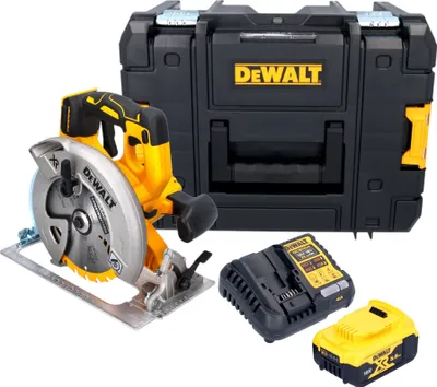 Produktbild von DeWalt DCS 570 P1T Akku Handkreissäge 18 V 184 mm Brushless + 1x Akku 5,0 Ah + Ladegerät + TSTAK