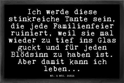 Produktbild von Mr. & Mrs. Panda fußmatte Ich werde diese stinkreiche... 40 x 60 cm - Schwarz - Geschenk, Sprüche, Freundin, Neffe, Glizer Spruch Weisheiten Zitate Lustig Weisheit Worte