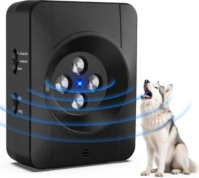 Image de Répulsif à ultrasons pour chiens, 3 niveaux, portée de 10 m, anti-écho