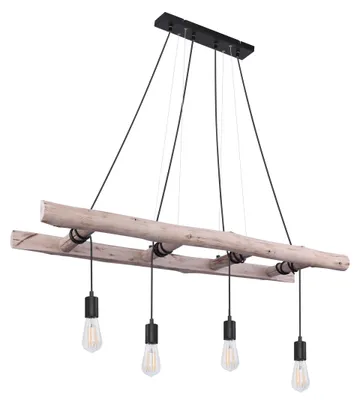 Produktbild von Globo Lighting Hängeleuchte Holz naturfarben, 4x E27