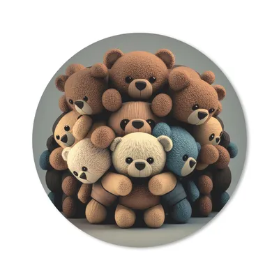Produktbild von MuchoWow® Mauspad Mousepad Teddybär - Teddy - Braun - Design - Jungen - Mädchen 40x40 cm - Mousepads - Maus Mat - Pad - Mausunterlage - Schreibtisch Accessoires