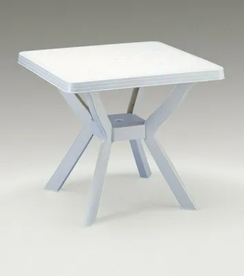 Image de Table carrée en résine blanche Nilo Progarden