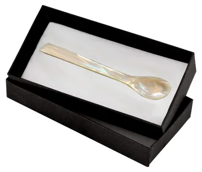 Produktbild von Kaviarlöffel Eierlöffel aus Perlmutt, 12,5 cm, in hochwertiger Verarbeitung