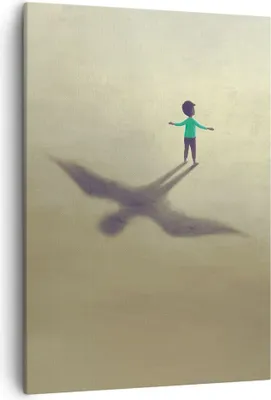 Produktbild von Bild auf Leinwand - Leinwandbild - Einteilig - Kind Symbol Vogel - 50x70cm - Wand Bild - Wanddeko - Wandbilder - Leinwanddruck - Kunstdruck - Wanddekoration - Leinwand bilder - Wandbild - PA50x70-4765