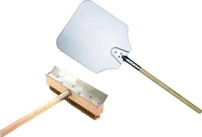 Produktbild von Pizzaofenschaber m. Bürste + Pizzaschaufel  66 cm