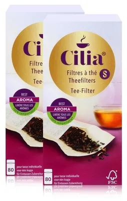 Teefilter S, 80 Stk., 2er-Pack, ohne Halter, für eine Tasse