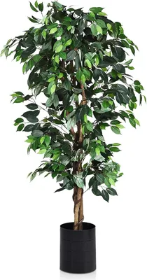 Produktbild von Famanu Kunstbaum Ficus 180 cm mit Topf - Dekorative Pflanze für Wohnzimmer oder Balkon