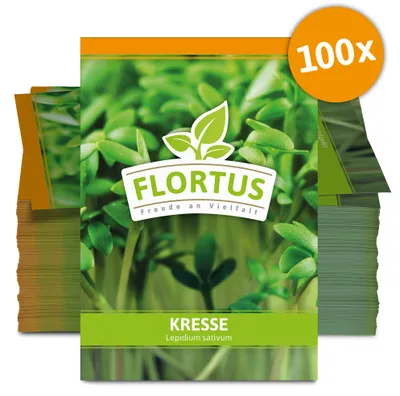 Produktbild von Kresse (100 Tütchen) | Kressesamen von FLORTUS