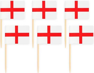 Produktbild von 50 Flaggen Deko Picker England Georgskreuz St. George