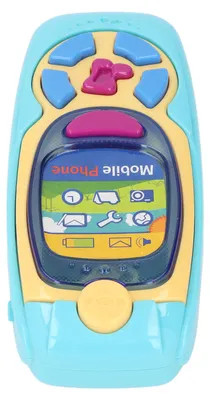 Produktbild von Kinder-Handy-Spielzeug, Simulation, Cartoon, pädagogisch, mit Musik und Lichtern für Kinder, Blau