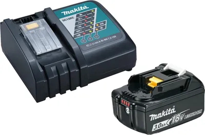 Produktbild von Makita Power Source Kit Li 18V Inkl. Schnellladegerät DC18RC und Akku BL1830B 3,0 Ah - 191A24-4