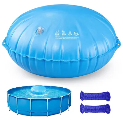 Obrázok produktu pre Plávajúci vankúš do bazéna, okrúhly, priemer 120 cm, s upevňovacím lanom, určený na zimné obdobie