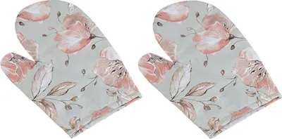 Immagine prodotto di Presine da cucina - 2 pezzi - 28x18 cm - Grigio, Rosa