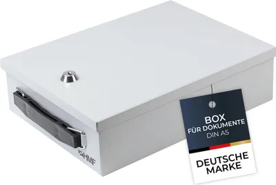 Produktbild von HMF 140-07 Dokumentenkassette DIN A5, Dokumentenbox, 27 x 20,5 x 8 cm, lichtgrau