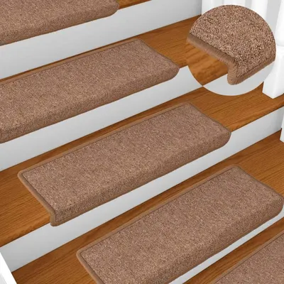 Produktbild von vidaXL Stufenmatten 30 Stk. 65x21x4 cm Braun Rechteckiger Rand