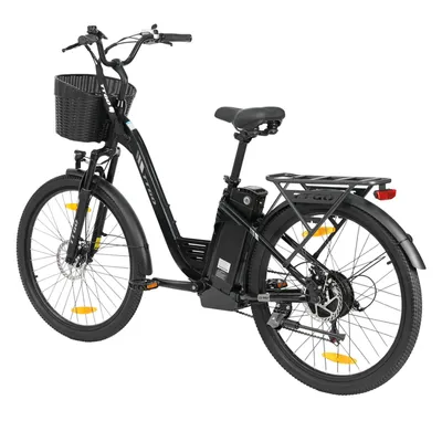 Produktbild von TTGO C2PRO 26" E-BIKE Aluminium-Rahmen 36V 18Ah Akku LCD-Display 80–120 km Reichweite Shimano 7-Gang-Schaltung Schwarz+Korb