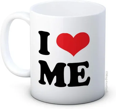 Produktbild von Ich liebe mich - Lustiges Liebesherz - Hochwertige Kaffeetasse