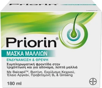 Image de Priorin Masque capillaire pour cheveux clairsemés 180ml