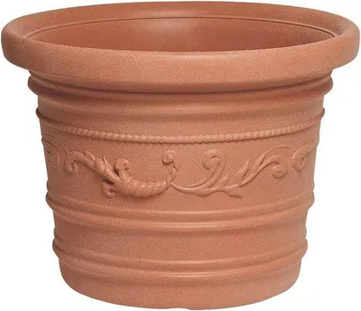 Produktbild von Runder Blumentopf 50 cm – Terrakotta-Optik – Wetterfest