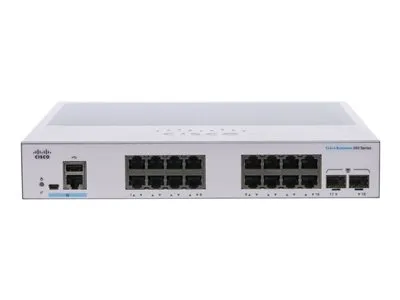 Obrázek produktu pro Cisco CBS250-16T-2G-EU, Řízený, L2/L3, Gigabit Ethernet (10/100/1000), Instalace do racku