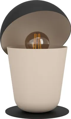 Produktbild von BATABANO Tischleuchte Tischbeleuchtung - H27,5 x Ø18 cm - sandfarben, schwarz - 1X40W exkl. - IP20