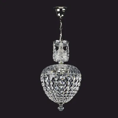 Image de Casa Padrino Luxus Barock Kristall LED Suspension argentée Ø 25 x H. 41 cm - Luminaires baroques