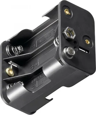Image de Support pour 6 piles rechargeables ou piles AA (LR6) – Support pour piles AA, support électronique (en plastique)