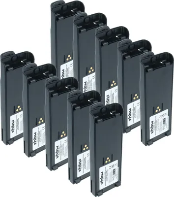 Produktbild von vhbw 10x Akku kompatibel mit Motorola PTX1200, MTZ2000 Funkgerät, Walkie Talkie (1200 mAh, 7,4 V, Li-Ion)