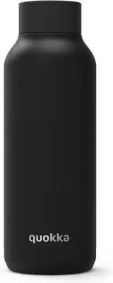 Image de Quokka Solid - Bouteille d'eau isolée sous vide à double paroi en acier inoxydable, thermos portable 510 ml (Jet Black)