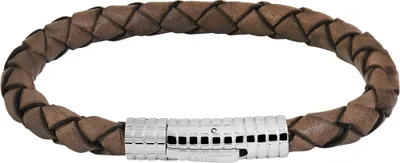 Produktbild von Raptor Echtlederarmband, geflochten mit Edelstahlclipverschluss
