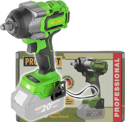 Immagine prodotto di Avvitatore a impatto a batteria Procraft PWA36bb 20 V 850 Nm 1/2" Brushless Solo - senza batteria, senza caricabatteria