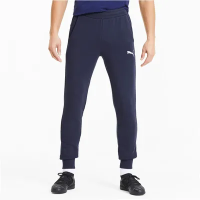 Obrázek produktu pro Pánské bavlněné tepláky Puma, pohodlné, sportovní styl, tmavě modrá. Barva: Modrá, Velikost: 3XL, Určení: Pánské
