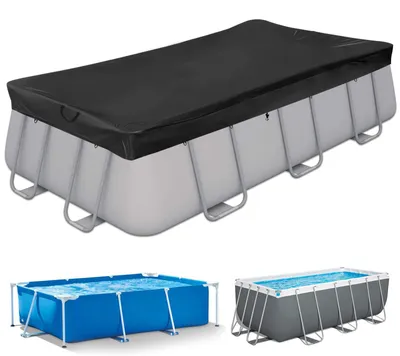 Produktbild von Poolabdeckung, rechteckig, 305 x 205 cm - 420D Oxford-Gewebe - Schwarz