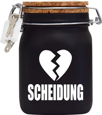 Produktbild von Spardose Geld Geschenk Ideen Scheidung Schwarz Größe L 1 Liter