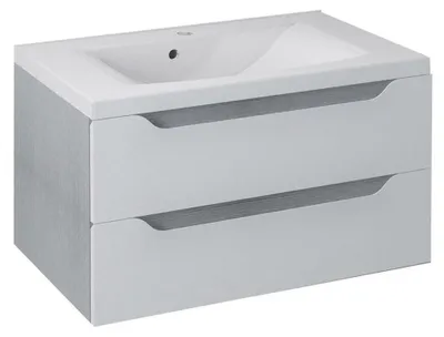 Produktbild von Sapho WAVE Unterschrank 80x45x48cm, weiß/Silbereiche