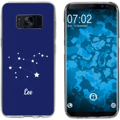 Produktbild von PhoneNatic Case kompatibel mit Samsung Galaxy S8 Silikon-Hülle SternzeichenLeo M4