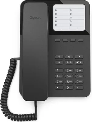 Image de Gigaset DESK 400, Téléphone analogique, Combiné filaire, 10 entrées, Noir