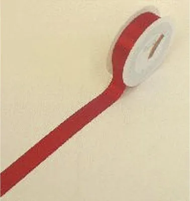 Produktbild von Doppelsatinband - 25 mm x 25 m rot.