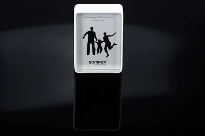 Produktbild von Mini Bilderrahmen weiß groß Glas Fotorahmen Silikonband Sompex 41876
